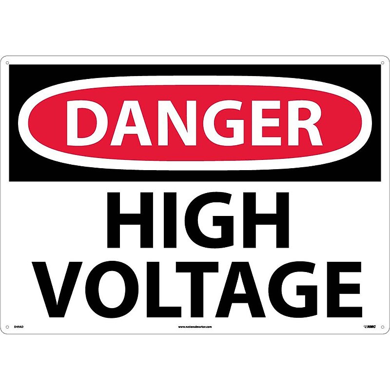 High Voltage, 20X28, .040 Aluminum, Danger Sign image 1