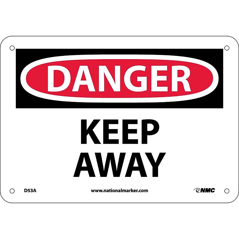 Keep Away, 7X10, .040 Aluminum, Danger Sign image 1