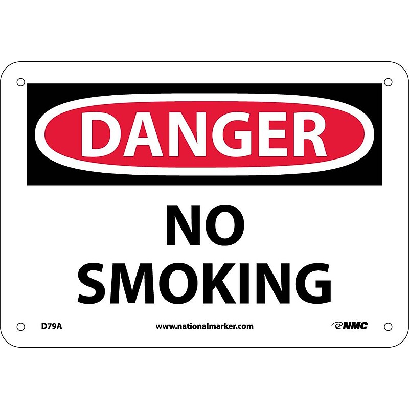 No Smoking, 7X10, .040 Aluminum, Danger Sign image 1