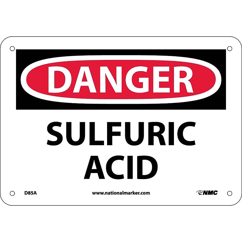 Danger Signs; Sulfuric Acid, 7X10, .040 Aluminum image 1
