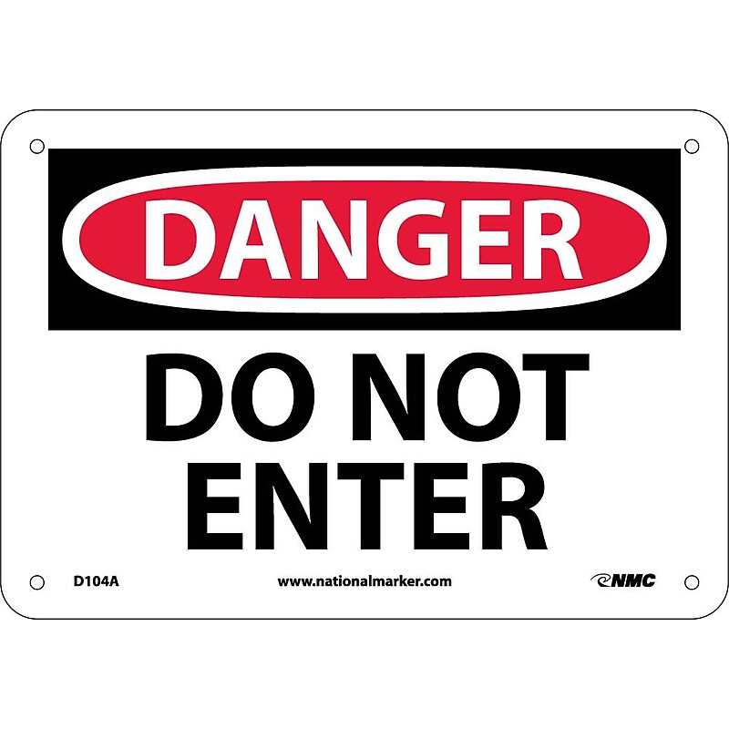 Do Not Enter, 7X10, .040 Aluminum, Danger Sign image 1