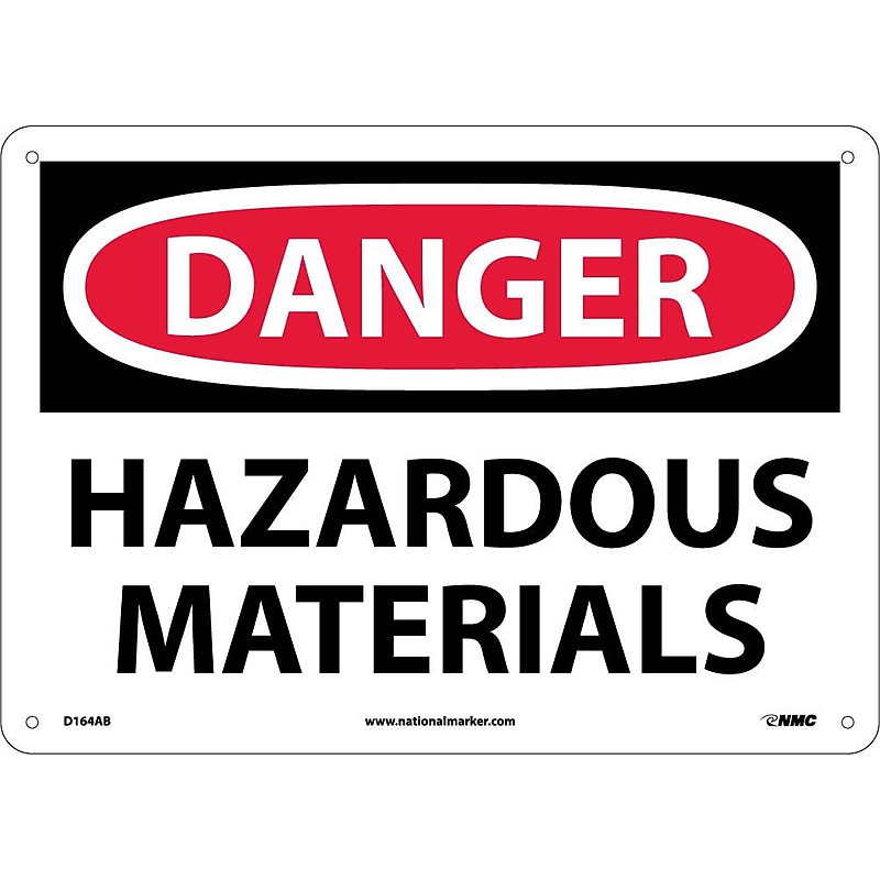 Danger Signs; Hazardous Materials, 10X14, .040 Aluminum image 1
