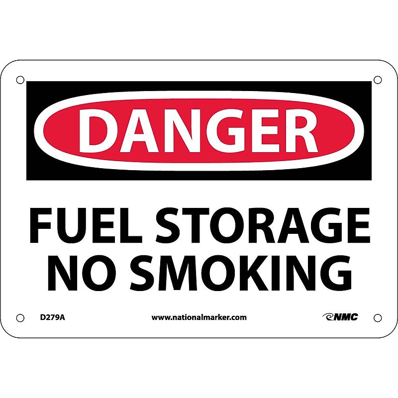 Danger, Fuel Storage No Smoking, 7X10, .040 Aluminum image 1