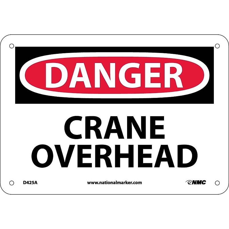 Danger, Crane Overhead, 7X10, .040 Aluminum image 1