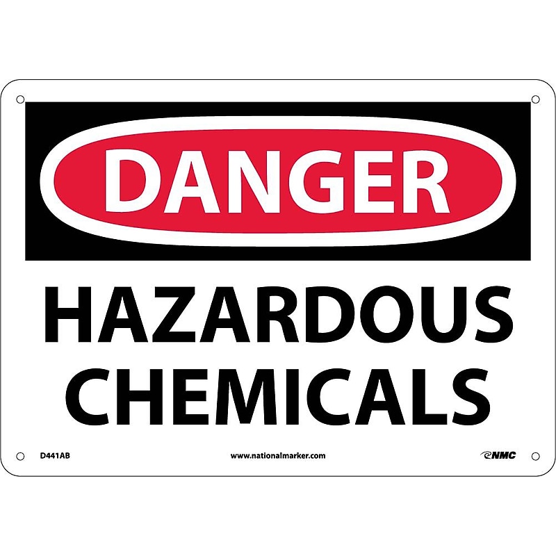 Hazardous Chemicals, 10X14, .040 Aluminum, Danger Sign image 1