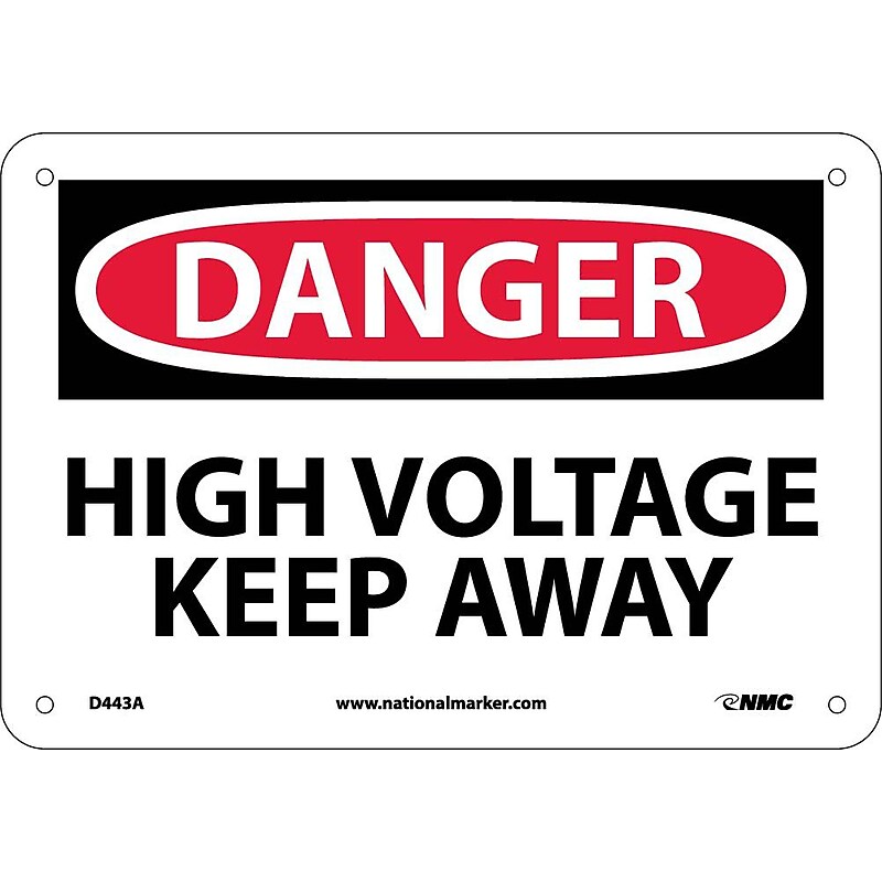 High Voltage Keep Away, 7X10, .040 Aluminum, Danger Sign image 1