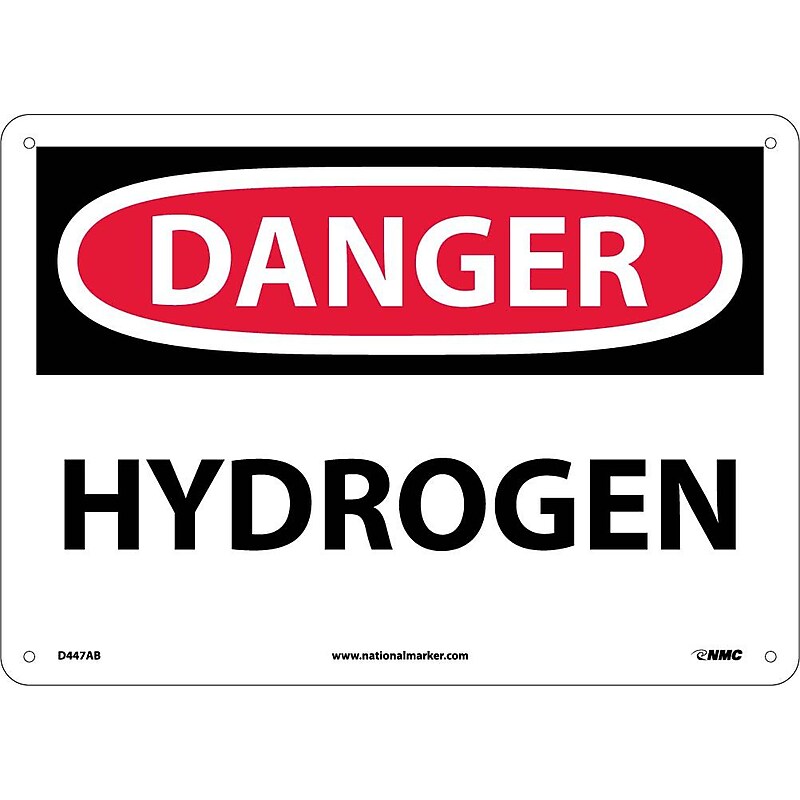 Danger, Hydrogen, 10X14, .040 Aluminum, Danger Sign image 1