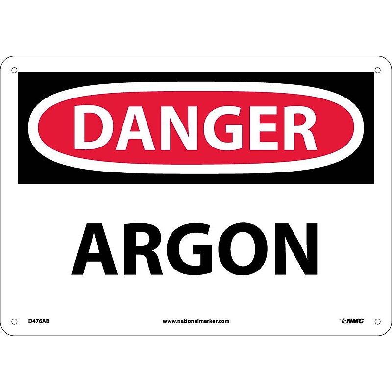 Argon, 10X14, .040 Aluminum, Danger Sign image 1