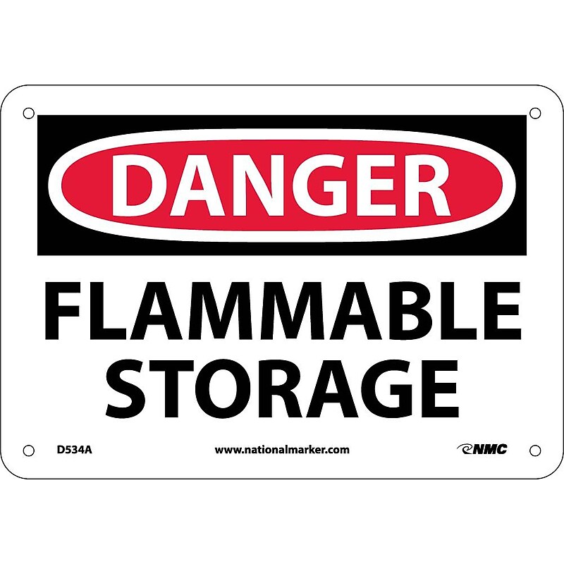 Danger Signs; Flammable Storage, 7X10, .040 Aluminum image 1