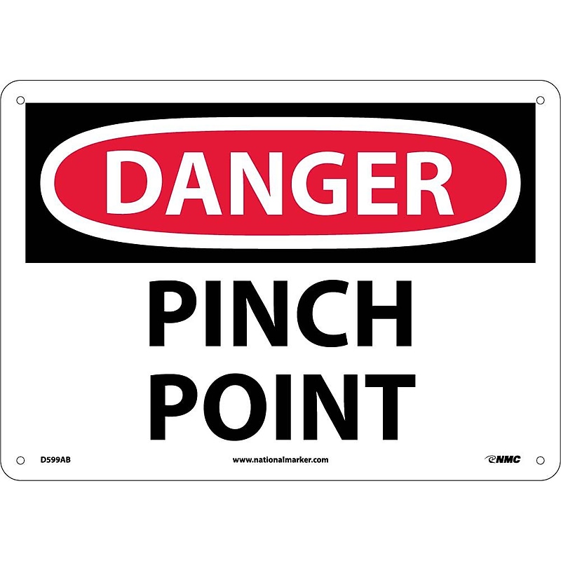 Danger Signs; Pinch Point, 10X14, .040 Aluminum image 1