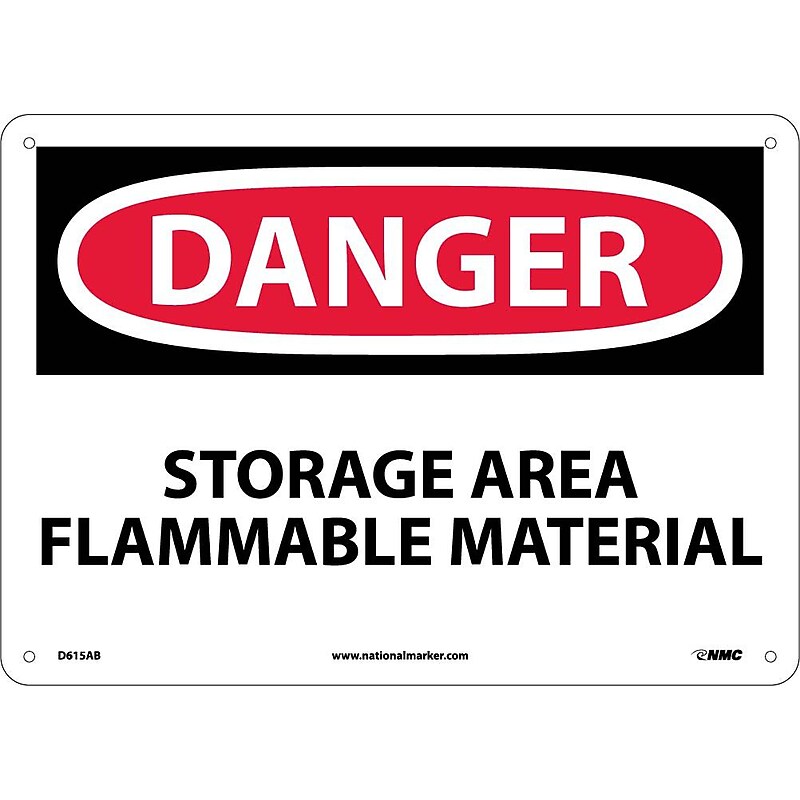 Danger, Storage Area Flammable Material, 10X14, .040 Aluminum image 1