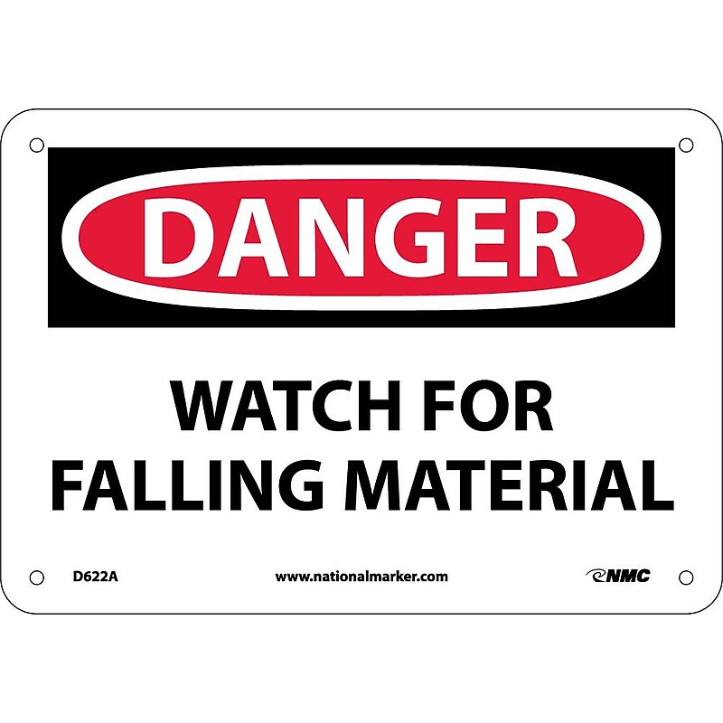 Danger Signs; Watch For Falling Materials, 7X10, .040 Aluminum image 1