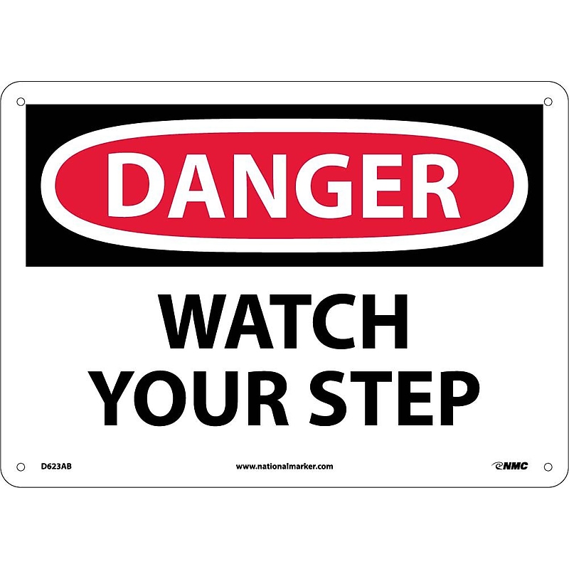 Danger Signs; Watch Your Step, 10X14, .040 Aluminum image 1