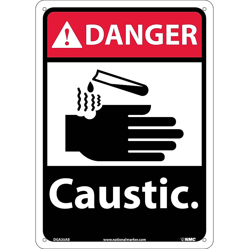Caustic, 14X10, .040 Aluminum, Danger Sign image 1