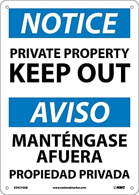 Sicherheitsschild „Private Property Keep Out“ – Selbstklebend, 200x150 Mm, Schwarz/gelb