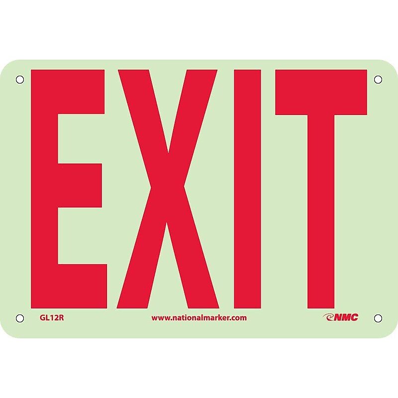 Information Signs; Exit, 7X10, Glow Rigid image 1