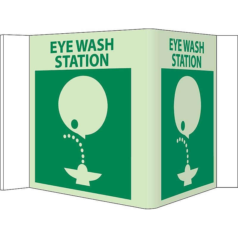 Notice Sign;  Visi, Eye Wash Station, 5.75X8.75, Acrylicglow image 1