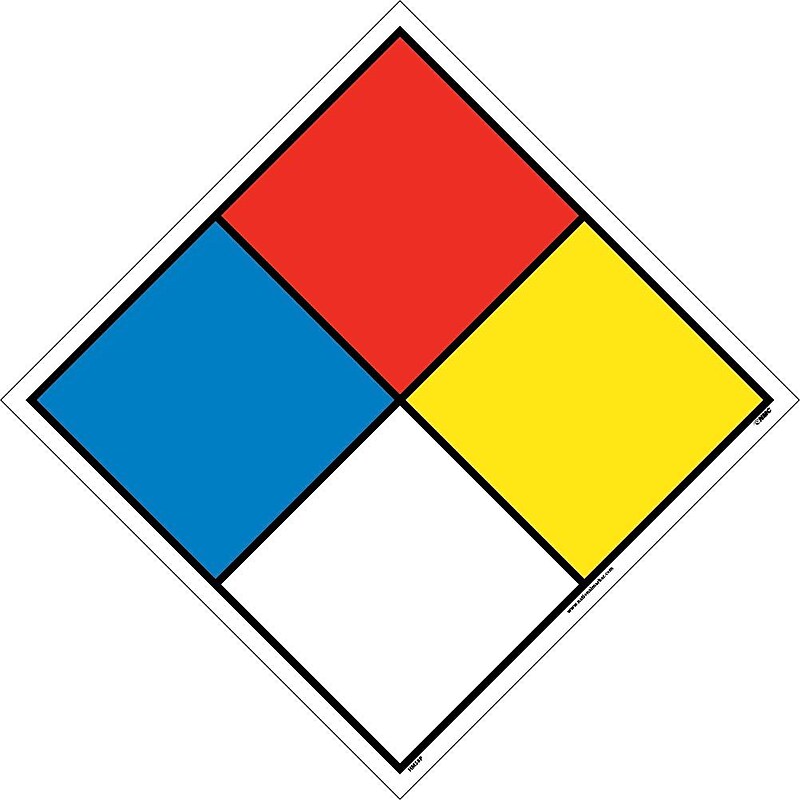 Hazard Identification System Labels; 8X8, Adhesive Vinyl image 1