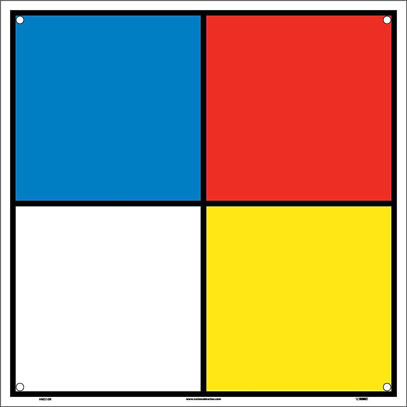 Hazardous Materials Systems Information Labels; 10X10, Rigid Plastic image 1