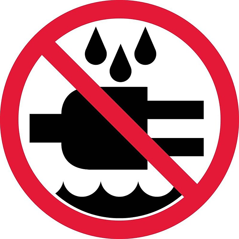 Label, Graphic For Do Not Expose To Water, 4In Dia, Adhesive Vinyl image 1