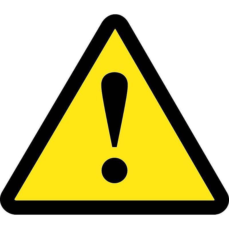 Hazard Labels; Graphic For No General Warning Hazard, 4In Dia, Adhesive Vinyl image 1