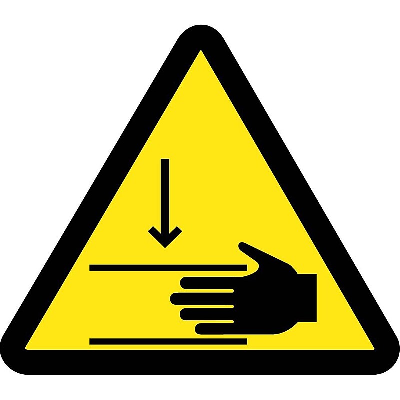 Label, Graphic For Crush Hazard, 4In Dia, Adhesive Vinyl image 1