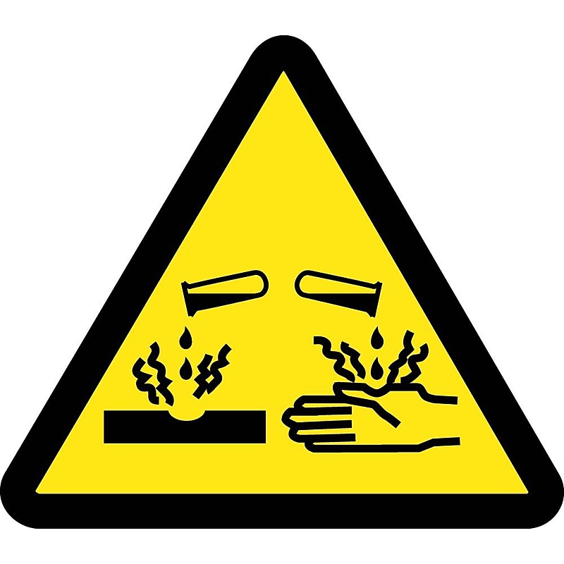 Label, Graphic For Corrosive / Acid Hazard, 4In Dia, Adhesive Vinyl image 1