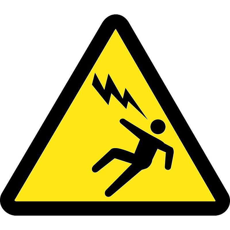 Label, Graphic For Voltage Discharge Hazard, 4In Dia, Adhesive Vinyl image 1