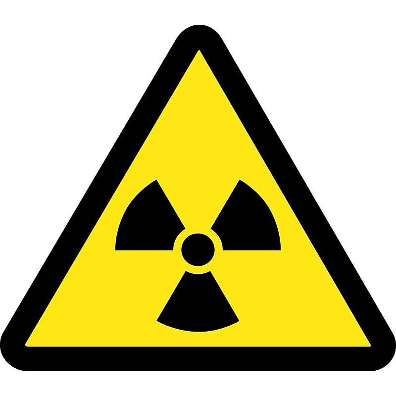 Label, Graphic For Radioactive Material Hazard, 4In Dia, Adhesive Vinyl image 1