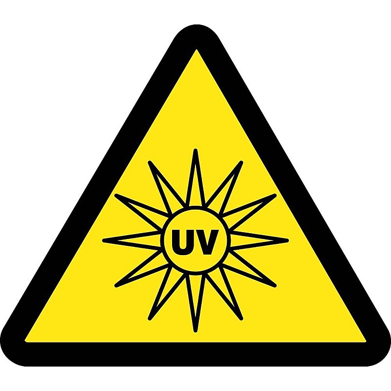 Hazard Labels; Graphic For Uv Hazard, 4In Dia, Adhesive Vinyl image 1