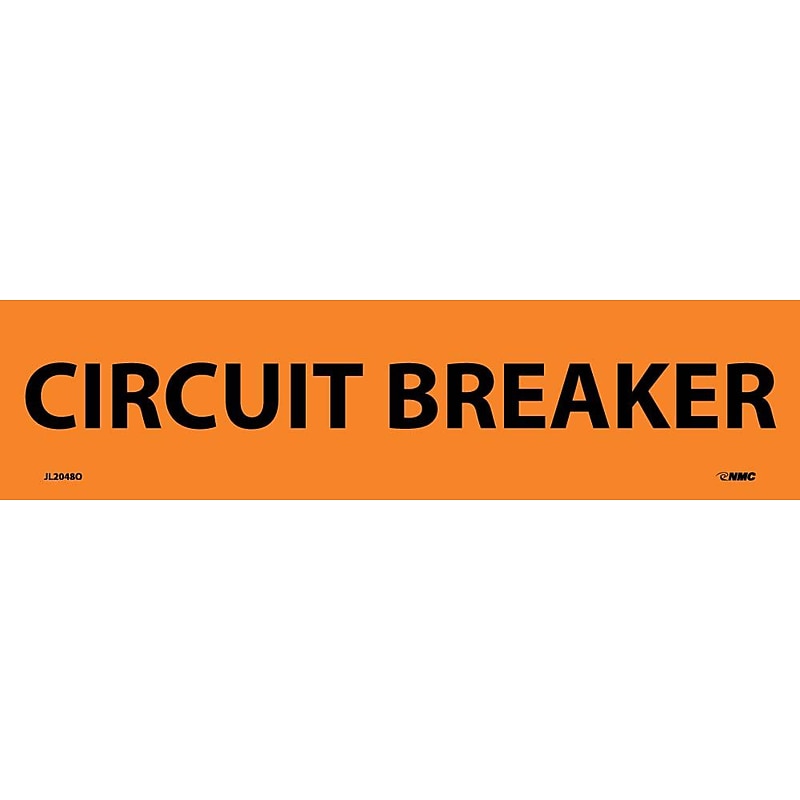 Electrical Markers; Circuit Breaker, 2.25X9, Adhesive Vinyl, 25/Pk image 1