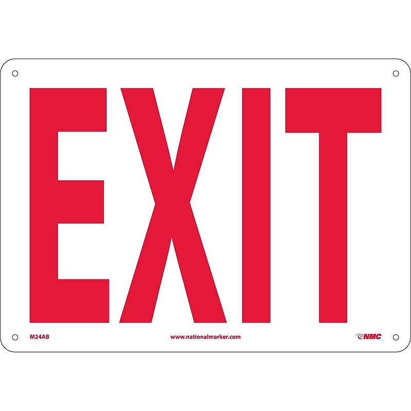 Notice Signs; Exit 10X14 .040, Aluminum image 1