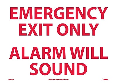 Vinyl Stickers - Emergency Exit Use Only Sign - Safety And Warning Warehouse Signs Stickers 24 X 30 3 Pack