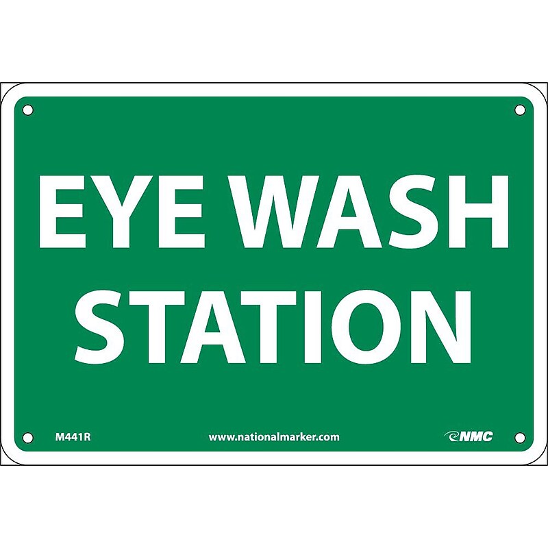Notice Signs; Eye Wash Station, 7" x 10", Rigid Plastic image 1