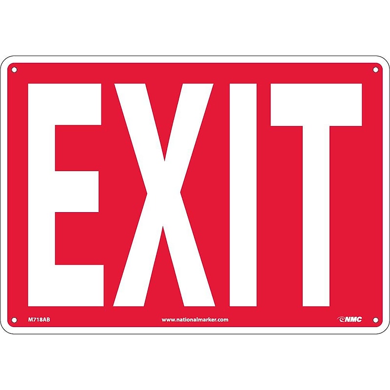Notice Signs; Exit 10X14 .040 Aluminum image 1