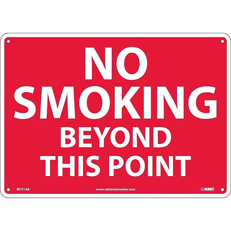 Notice Signs; No Smoking Beyond This Point, 10" x 14", .040 Aluminum image 1