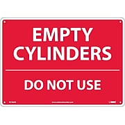 Empty Cylinders Do Not Use, 10X14, .040 Aluminum