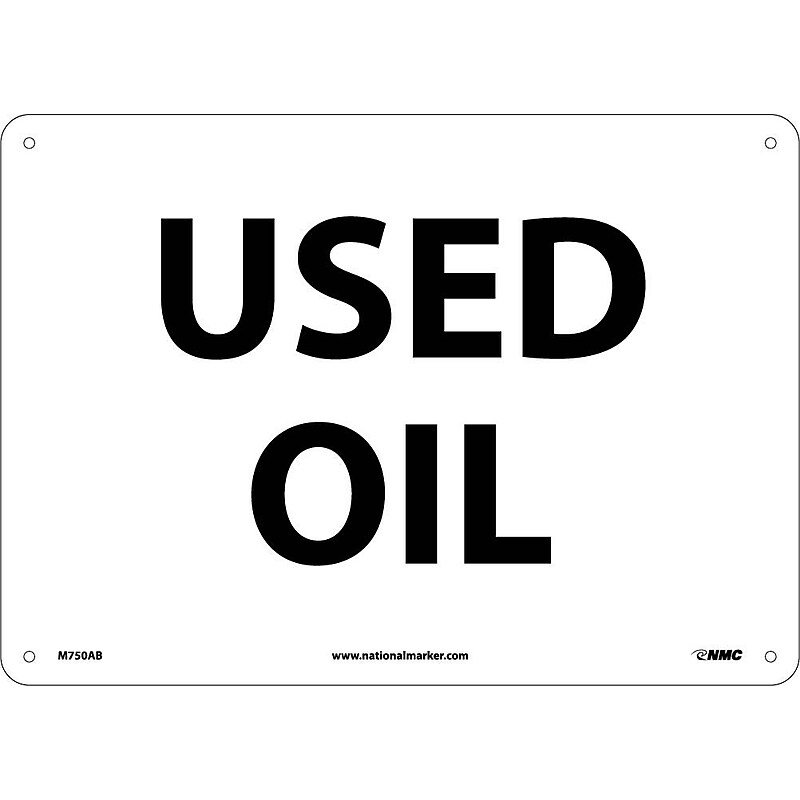 Notice Signs; Used Oil, 10X14, .040 Aluminum image 1