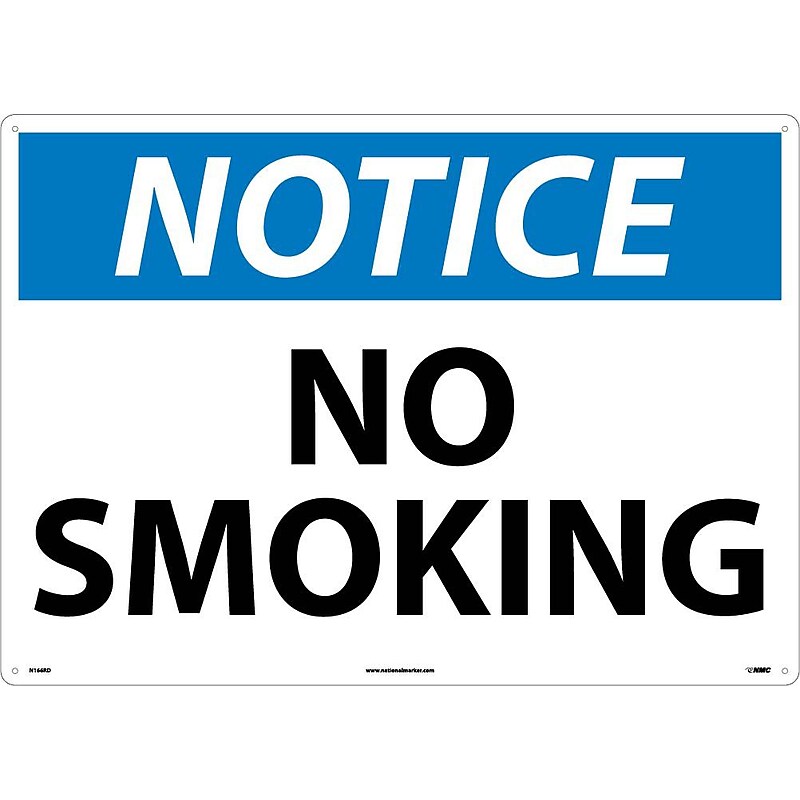 Notice Signs; No Smoking, 20X28, Rigid Plastic image 1