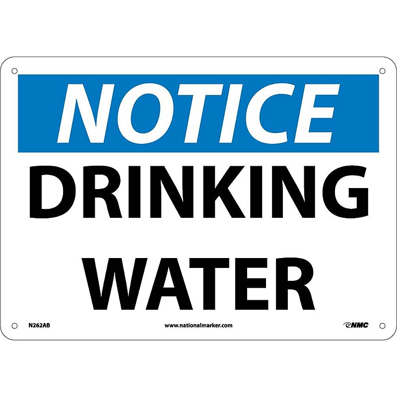 Notice Signs; Drinking Water, 10X14, .040 Aluminum image 1