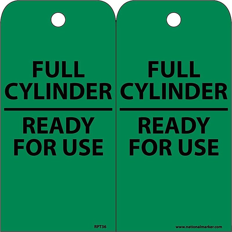 Accident Prevention Tags; Full Cylinder Ready For Use, 6" x 3", Unrip Vinyl, 25/Pack image 1