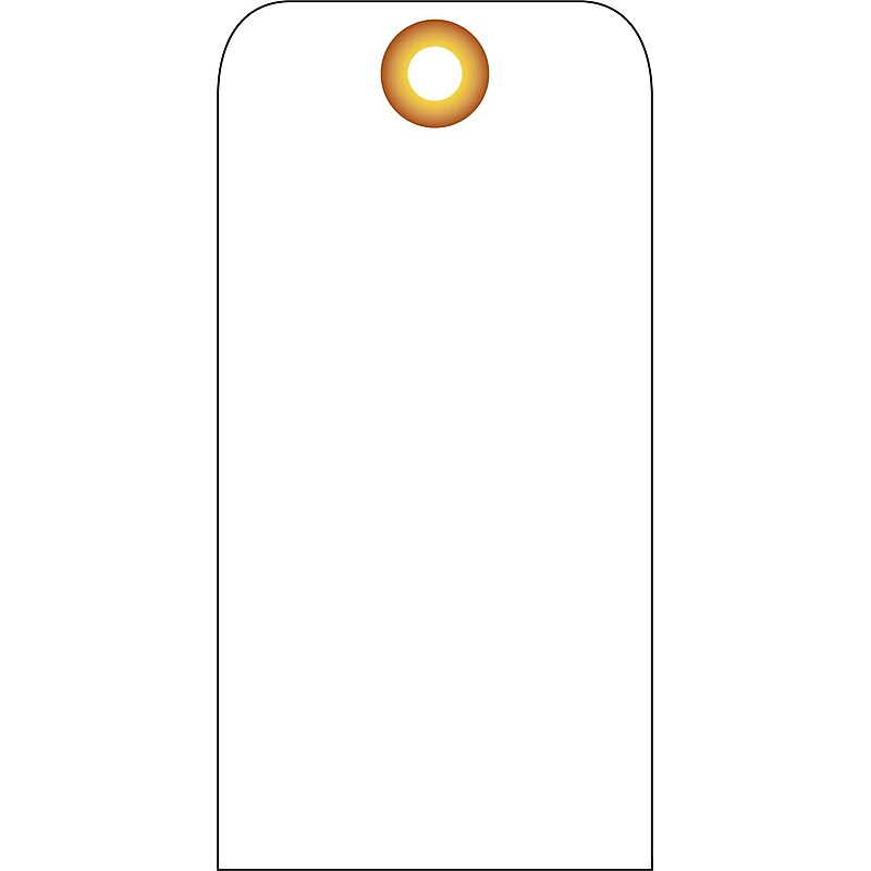 Accident Prevention Tags, (Blank), 6X3, Unrip Vinyl, 25/Pk W/ Grommet image 1