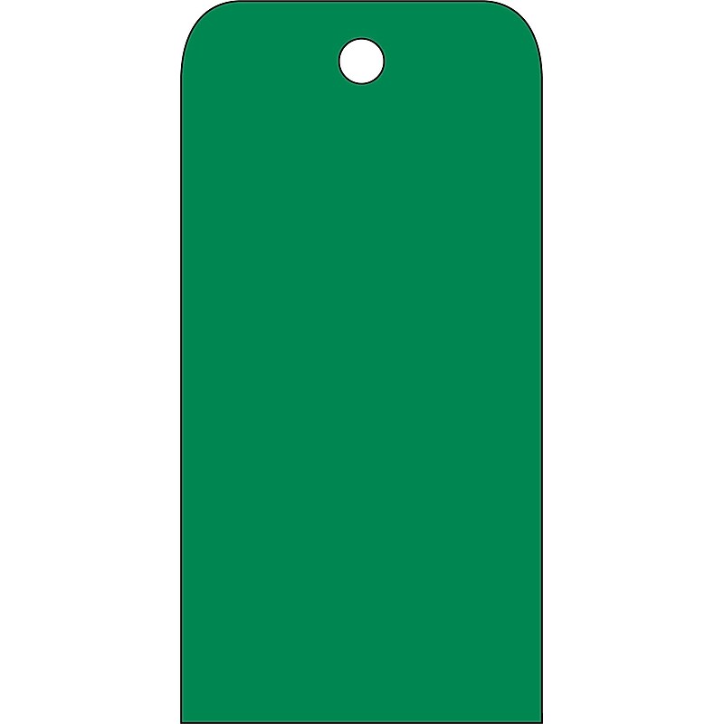 Accident Prevention Tags; Green Blank, 6X3, .015 Mil Unrip Vinyl, 25 Pk image 1