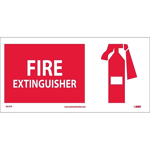 Information Labels; Fire Extinguisher (W/ Graphic), 7X17, Adhesive