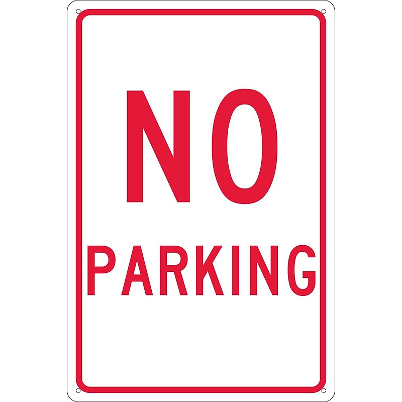 National Marker Reflective "No Parking" Parking Sign, 18" x 12", Aluminum (TM1G) image 1