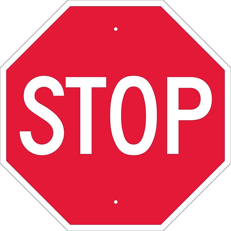 National Marker Reflective "Stop" Regulatory Traffic Sign, 24" x 24", Aluminum (TM13H) image 1