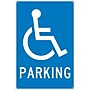 National Marker "Handicapped Parking" Parking Sign, 18" x 12", Aluminum (TM94G)~#|#~m000344904_sc7