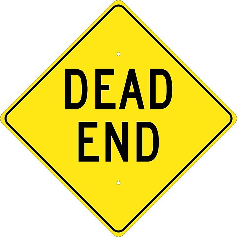 National Marker Reflective "Dead End" Warning Traffic Control Sign, 24" x 24", Aluminum (TM210J) image 1