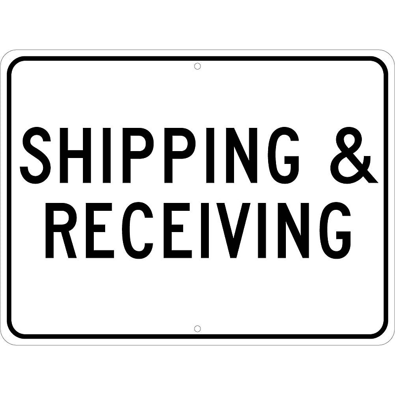 Information Signs; Shipping & Receiving, 18X24, .080 Egp Ref Aluminum image 1