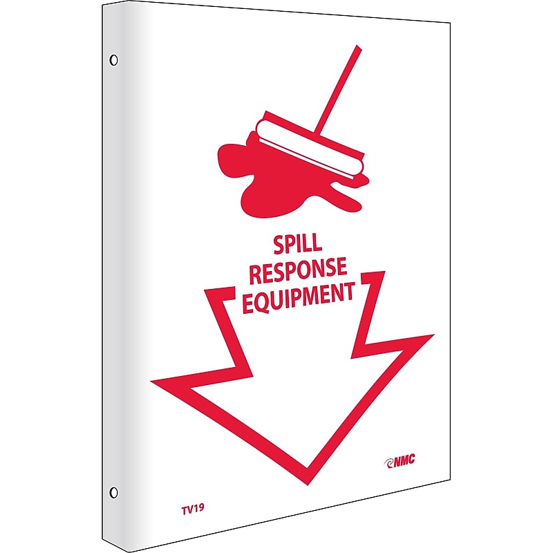 Notice Signs; Spill Response Equipment, Flanged, 10X8, Rigid Plastic image 1